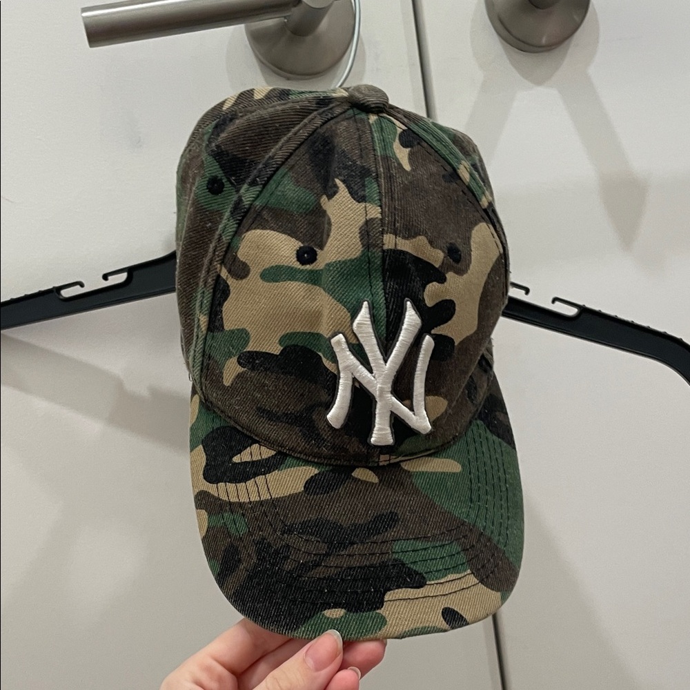Camouflage Baseball Cap with NY Logo